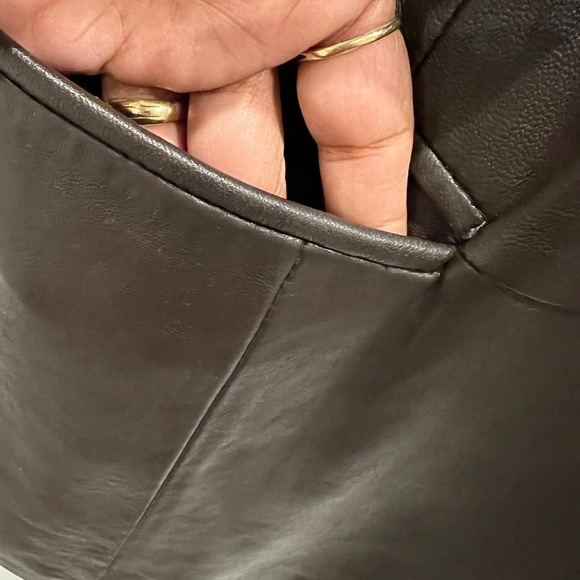 Denim & Co. 100% Leather Mens Blazer Jacket Medium Brown Classic Style - Picture 5 of 10